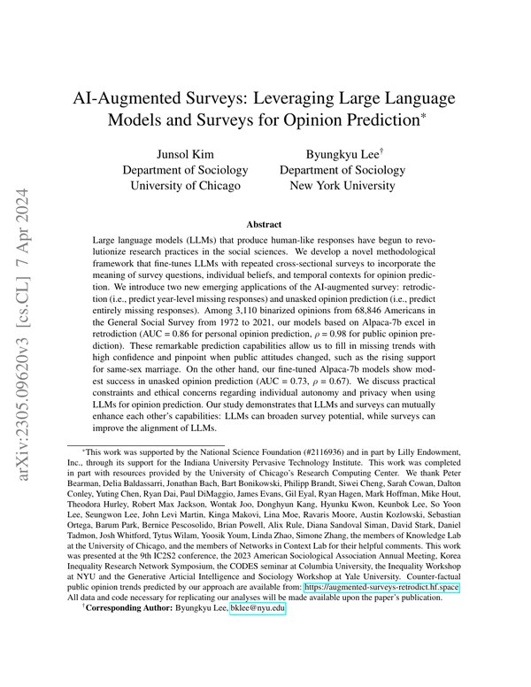 First page of AI-Augmented Surveys